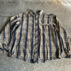 Vintage REI Plaid Western Snap Button Up Shirt Mens Small Hiking Outdoor 90s Y2K